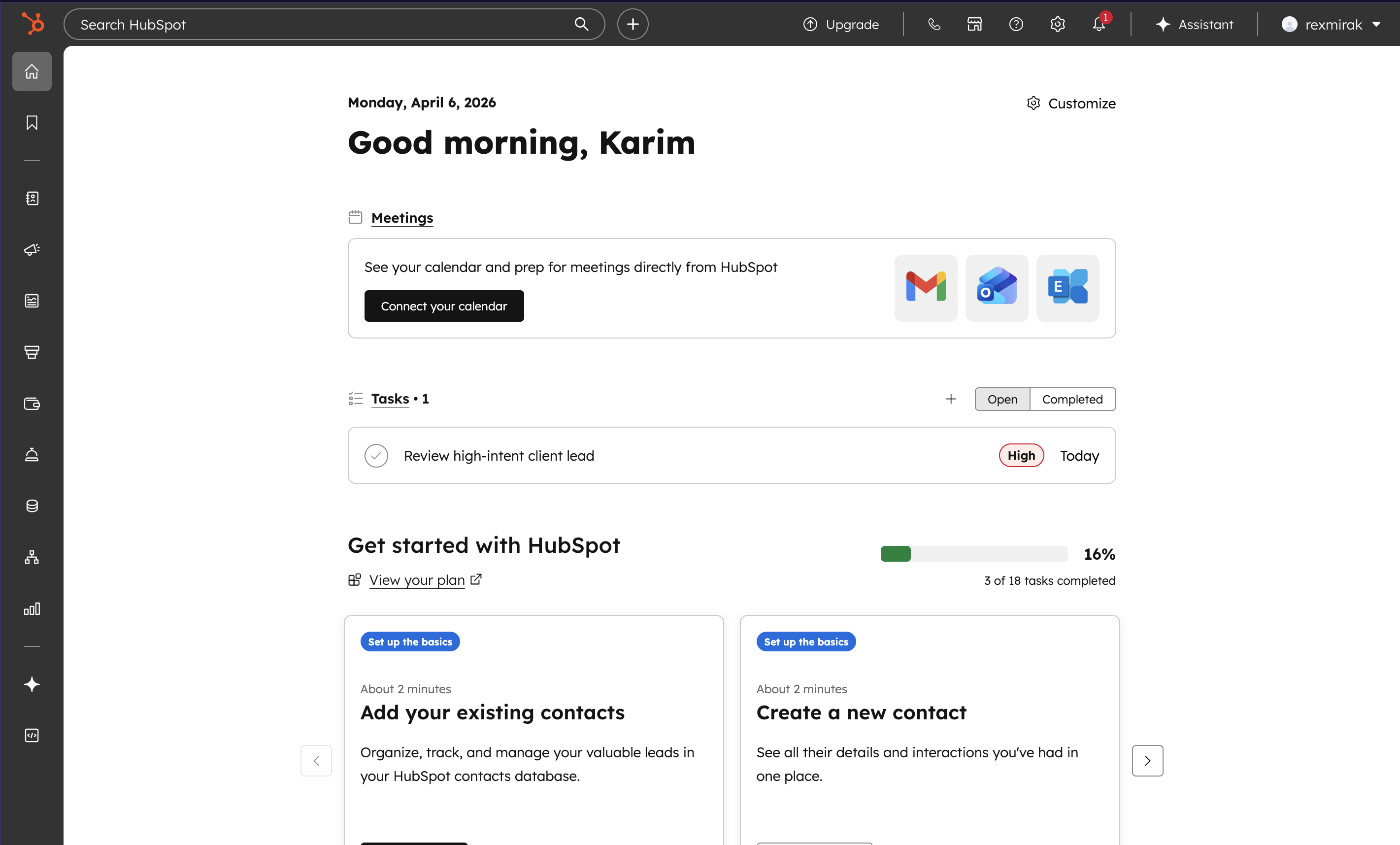 HubSpot Tasks #1