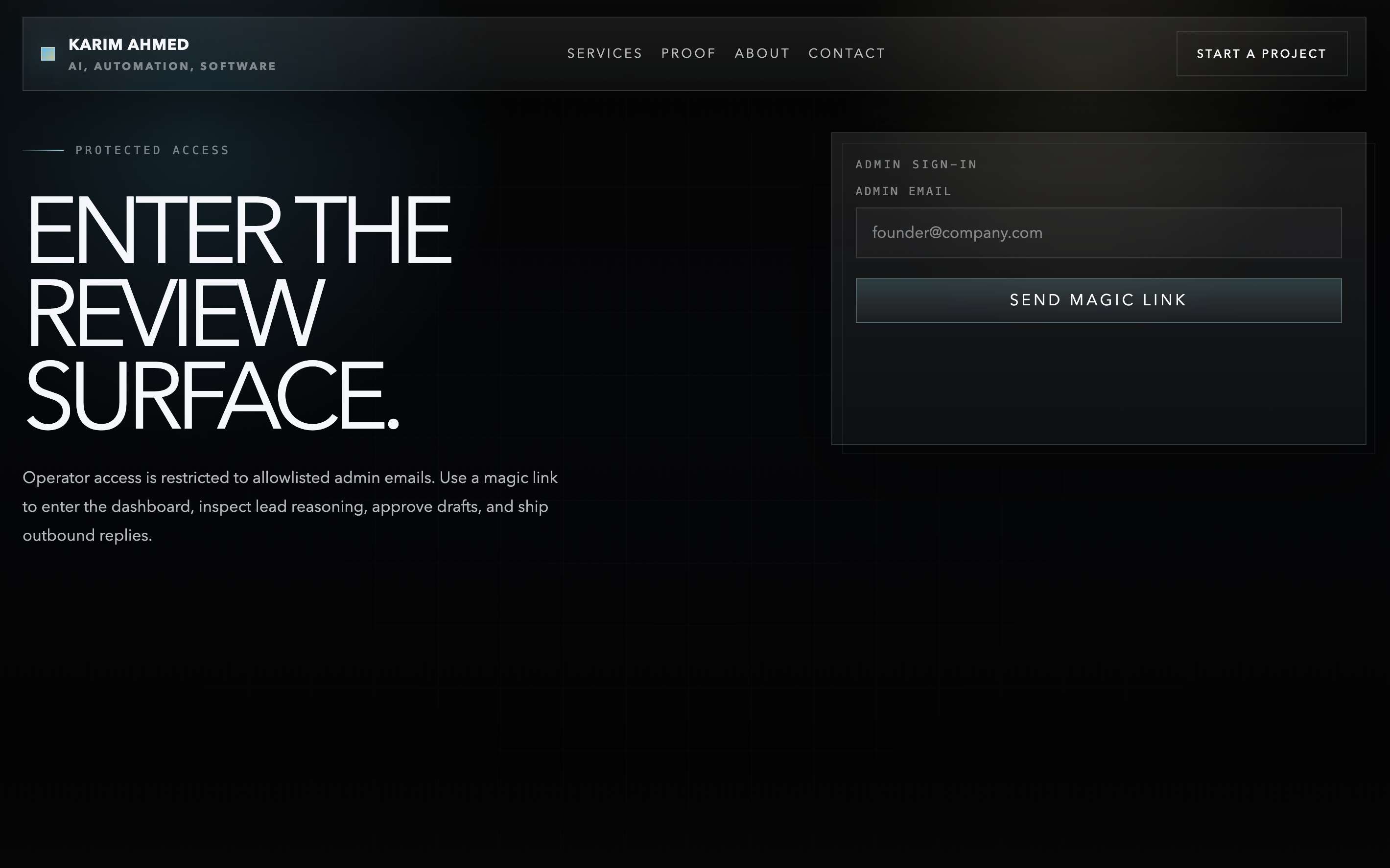 Login Screen