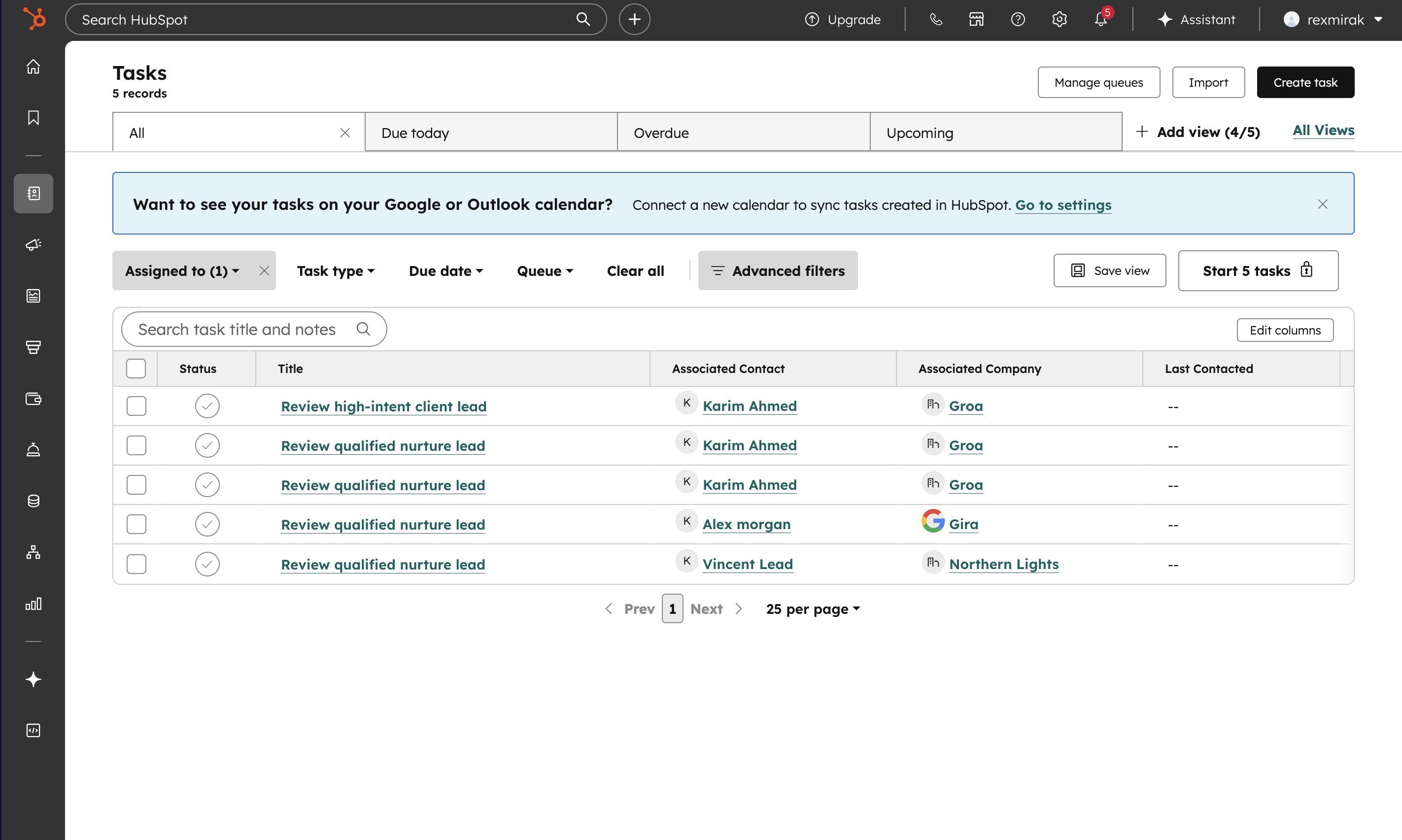 HubSpot Tasks #3